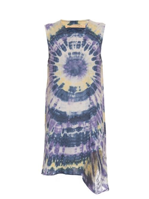 Raquel Allegra Sleeveless Tie-dye Jersey Dress
