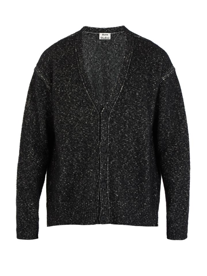 Acne Studios Nevida Speckled Cotton-blend Cardigan