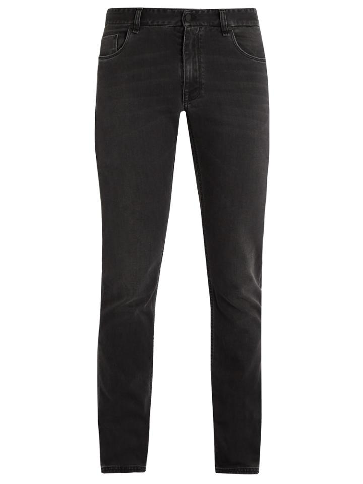 Fendi Logo-print Slim-leg Jeans