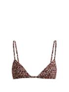 Matchesfashion.com Matteau - The Petite Triangle C D Bikini Top - Womens - Brown Print