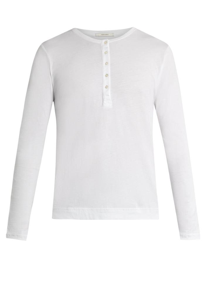 Adam Lippes Long-sleeved Cotton Henley Top