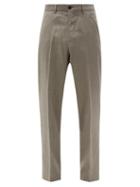 Matchesfashion.com Our Legacy - Deep-rise Wool-twill Trousers - Mens - Grey