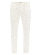 Matchesfashion.com Stefan Cooke - X Lee Studded Slim-leg Jeans - Mens - White