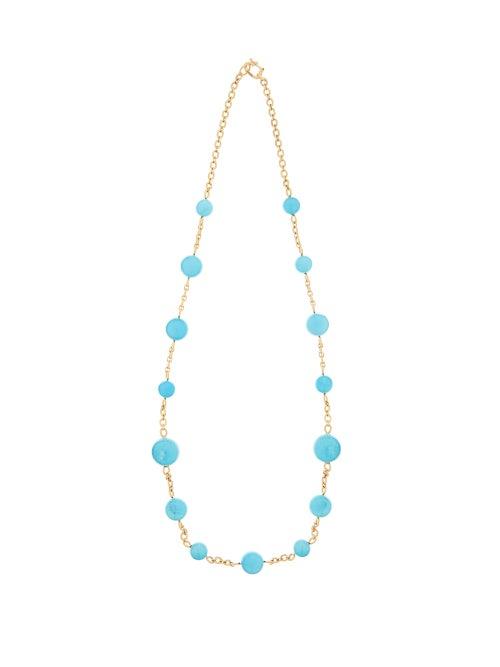 Matchesfashion.com Irene Neuwirth - Turquoise & 18kt Gold Necklace - Womens - Yellow Gold