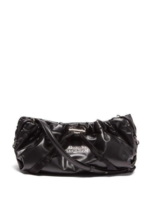 Alexander Mcqueen - The Bundle Small Logo-embossed Leather Bag - Womens - Black