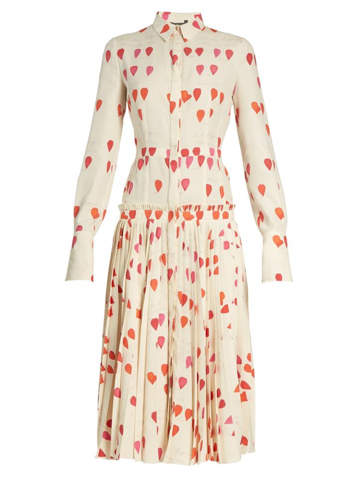 Alexander Mcqueen Heart-print Button-down Dress