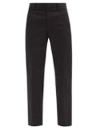 Matchesfashion.com Neil Barrett - Travel Cropped Slim-leg Twill Trousers - Mens - Black