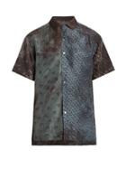 Lanvin Contrasting-print Short-sleeved Silk Shirt