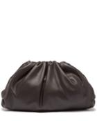 Matchesfashion.com Bottega Veneta - The Pouch Large Leather Clutch - Womens - Brown