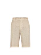 Matchesfashion.com 120% Lino - Straight Leg Linen Shorts - Mens - Beige