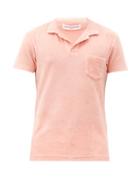 Matchesfashion.com Orlebar Brown - Cotton-terry Polo Shirt - Mens - Pink