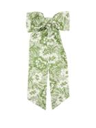 Matchesfashion.com Shrimps - Fortuna Floral-print Oversized Bow Hair Clip - Womens - Green Multi