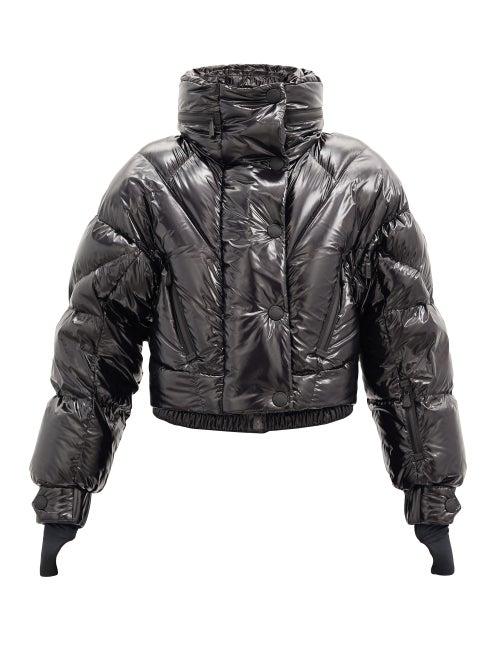 Matchesfashion.com 3 Moncler Grenoble - Hooded Quilted Down Cropped Jacket - Womens - Black