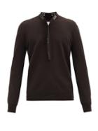 Matchesfashion.com Bottega Veneta - Studded Loop-collar Cotton-blend Jersey T-shirt - Mens - Brown