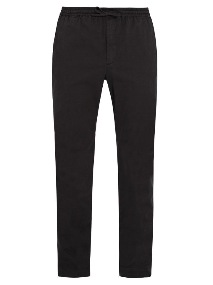 Tomas Maier Drawstring-waist Cotton-blend Twill Trousers