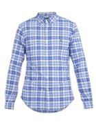 Matchesfashion.com Polo Ralph Lauren - Logo Embroidered Check Cotton Shirt - Mens - Blue Multi