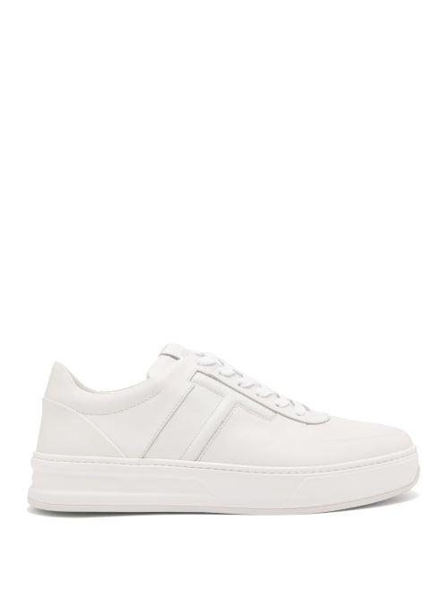 Matchesfashion.com Tod's - Cassetta Low Top Leather Trainers - Mens - White