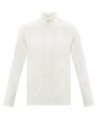 Matchesfashion.com Jil Sander - Roll-neck Cotton-blend T-shirt - Mens - White