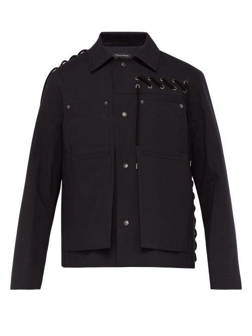 Matchesfashion.com Craig Green - Laced Panel Cotton Worker Jacket - Mens - Black