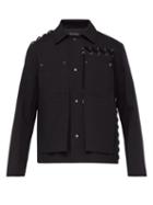 Matchesfashion.com Craig Green - Laced Panel Cotton Worker Jacket - Mens - Black