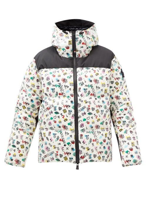 Moncler Grenoble - Mazod Printed Down Hooded Coat - Mens - White