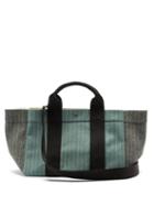 Matchesfashion.com Rue De Verneuil - Parcous Pinstriped Wool-blend Tote Bag - Womens - Blue Multi