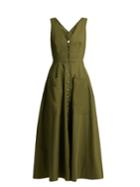 Saloni Zoey Button-down Cotton-blend Dress