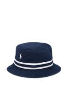 Matchesfashion.com Polo Ralph Lauren - Logo Embroidered Cotton Twill Bucket Hat - Mens - Navy