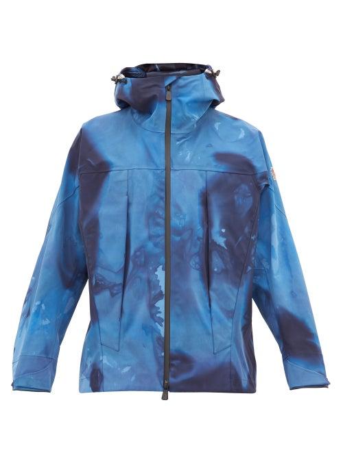 Matchesfashion.com 3 Moncler Grenoble - Tie-dye Effect Technical Shell Hooded Jacket - Mens - Blue