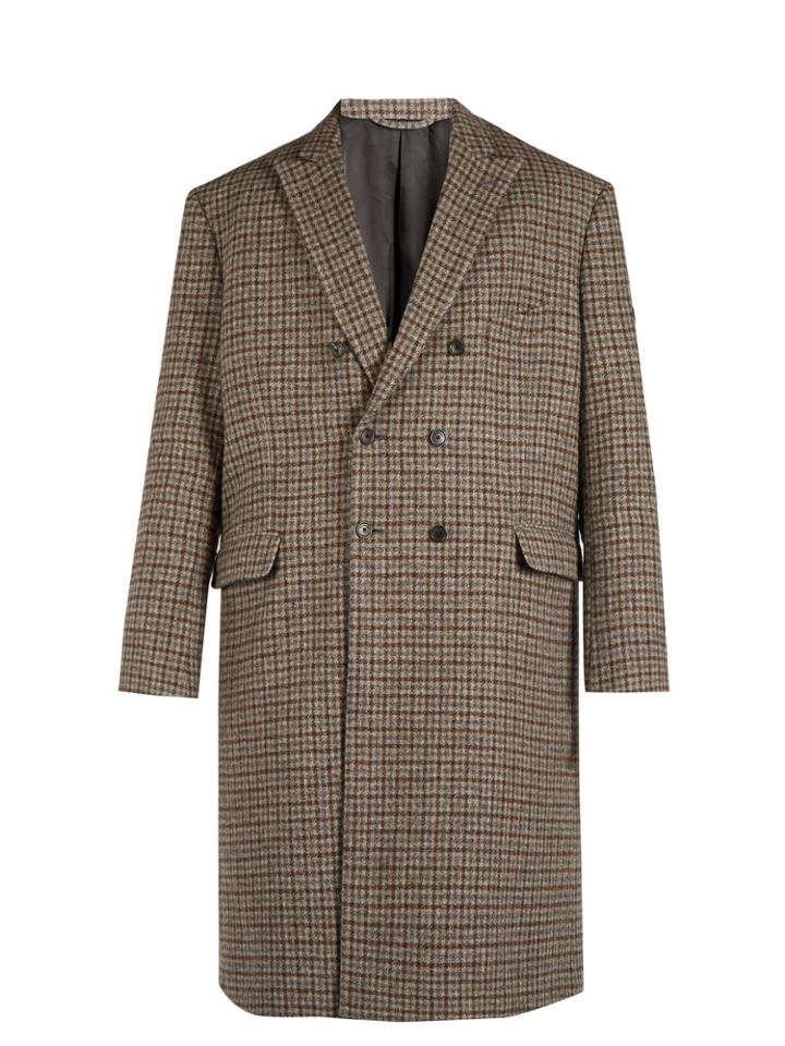 Balenciaga Checked Wool Coat