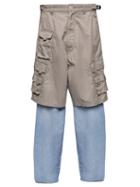 Balenciaga - Hybrid Cargo-short Jeans - Mens - Blue