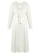 Matchesfashion.com Isabel Marant - Ivo Collarless Linen Coat - Womens - White