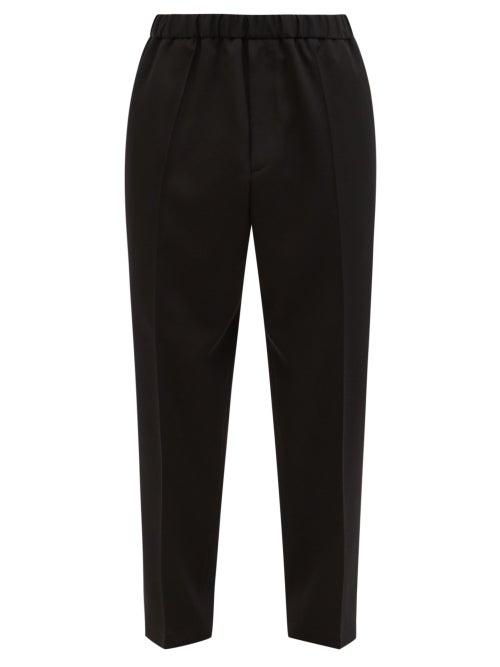 Jil Sander - Elasticated-waist Wool-twill Trousers - Mens - Black