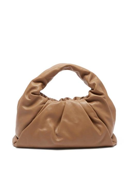 Matchesfashion.com Bottega Veneta - The Shoulder Pouch Small Leather Bag - Womens - Tan