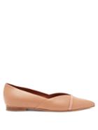 Matchesfashion.com Malone Souliers - Colette Point-toe Nappa-leather Flats - Womens - Nude