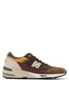 New Balance - 991 Suede And Mesh Trainers - Mens - Dark Green Multi