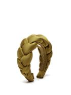Matchesfashion.com Marta Ferri - Braided Silk Satin Headband - Womens - Green