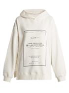 Matchesfashion.com Mm6 Maison Margiela - Oversized Printed Hooded Sweatshirt - Womens - Ivory
