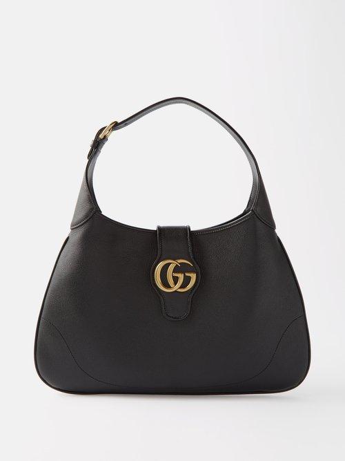 Gucci - Aphrodite Medium Leather Shoulder Bag - Womens - Black