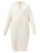 Albus Lumen - Cotton-muslin Kaftan - Mens - Cream