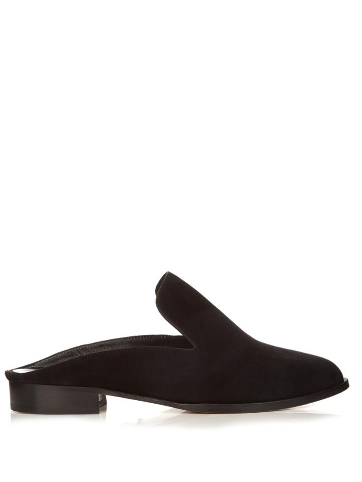 Robert Clergerie Alice Suede Backless Loafers