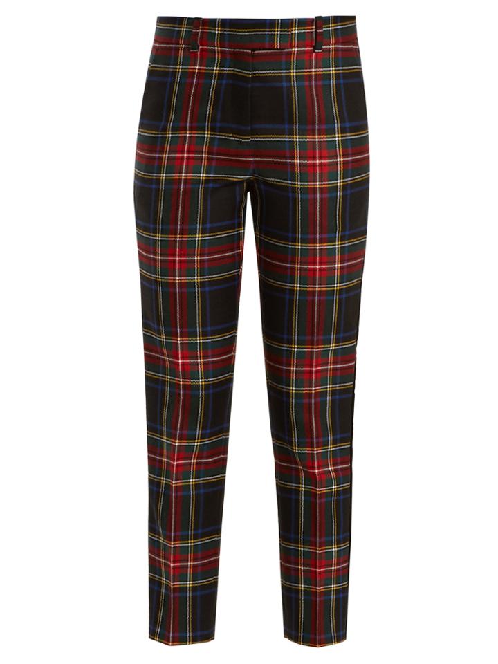 Racil Aries Tartan-checked Slim-leg Wool Trousers