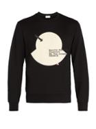 Matchesfashion.com Moncler - Logo Appliqu Cotton Sweatshirt - Mens - Black Multi