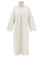 Joseph - Viviane Slit-front Roll-neck Merino-wool Dress - Womens - Cream