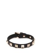 Matchesfashion.com Valentino - Rockstud Embellished Leather Bracelet - Womens - Black
