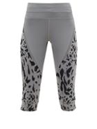 Matchesfashion.com Adidas By Stella Mccartney - Run Tiger Print Cropped Leggings - Womens - Grey