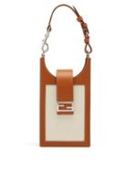 Matchesfashion.com Fendi - Ff-monogram Leather And Canvas Cross-body Bag - Mens - Tan White