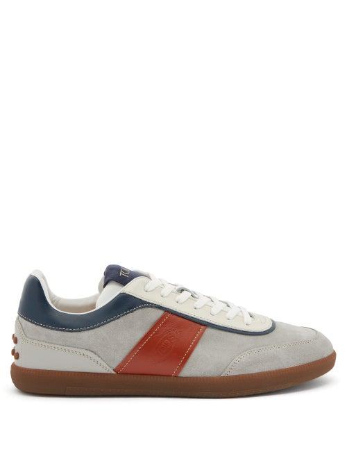 Matchesfashion.com Tod's - Heel-pebble Suede And Leather Trainers - Mens - Multi