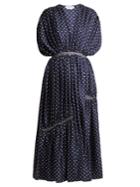 Gabriela Hearst Winston Polka-dot Ruched Silk-twill Dress