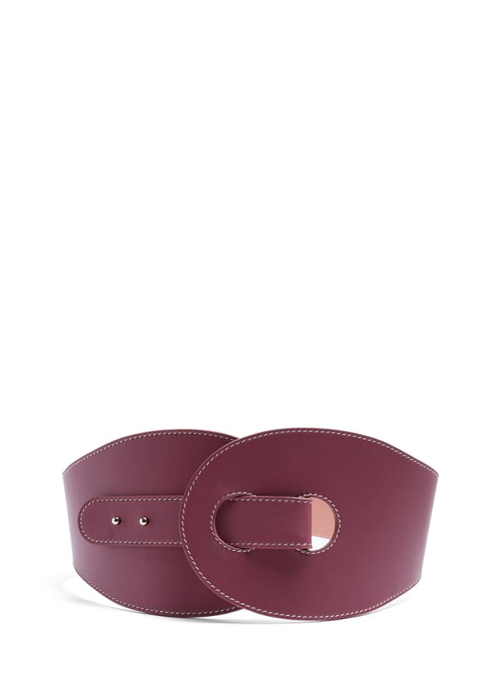 Roksanda Contrast Stitch Leather Waist Belt